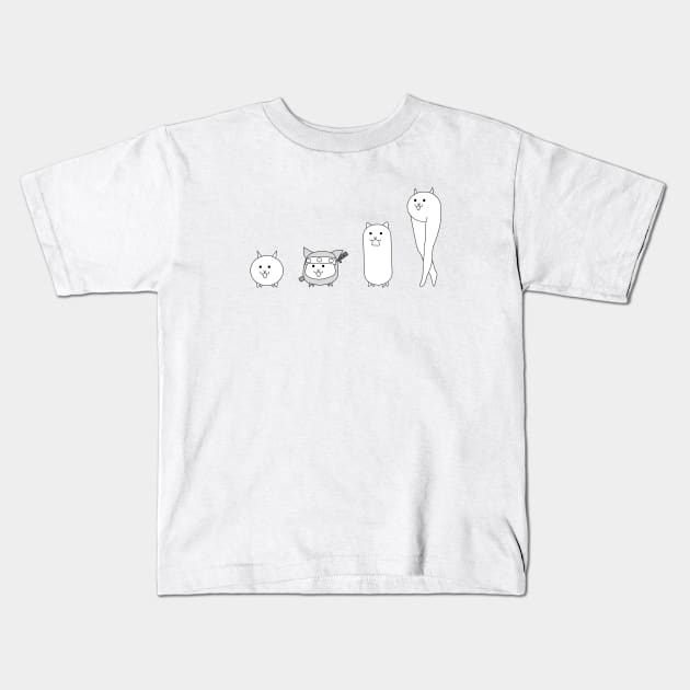 Battle Cats March Kids T-Shirt by shirodoggo